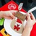 OurWarm 12PCS Mini Christmas Stockings, 3D Small Christmas Stocking Bulk Burlap Cutlery Holders Tableware Bags, Santa Snowman Reindeer Christmas Stockings for Xmas Party Table Decorations