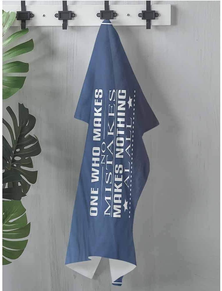 dsdsgog Style Towel Motivational,Value of Mistakes,W12 xL12 Microfiber Hair Towel for Curly Hair