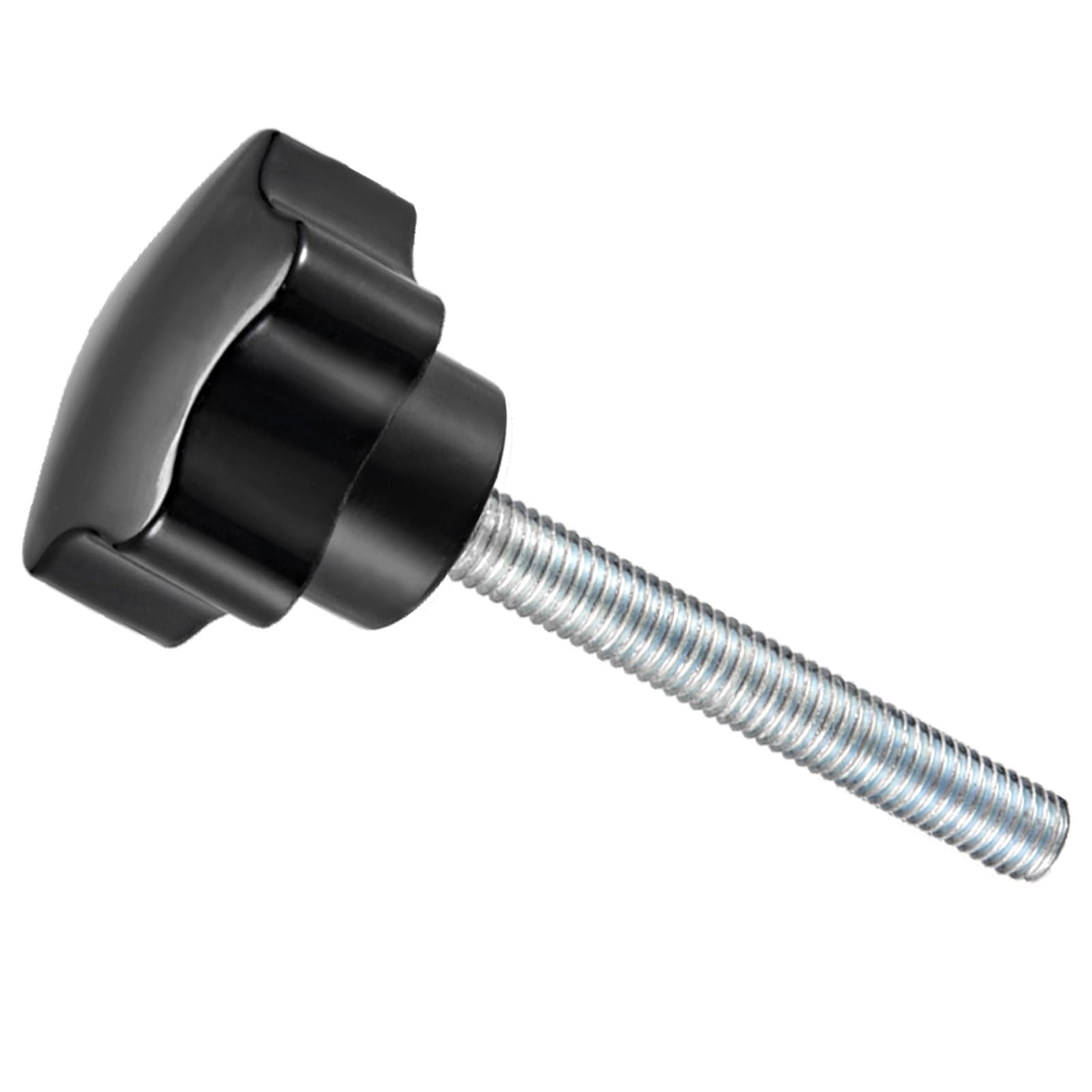 CoCud Star Clamping Knobs, M8 x 60mm Male Thread 38mm Head, Plastic Thumb Screw Grip Hand Knobs Threaded Bolt Black - (Applications: for Lathe Machinery), 1-Piece