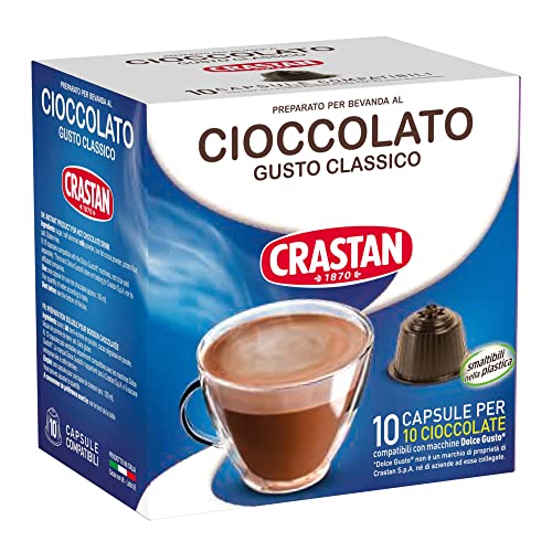 Crastan Dolce Gusto Compatible Capsules - Chocolate Classic Flavour - 1 box containing 10 capsules