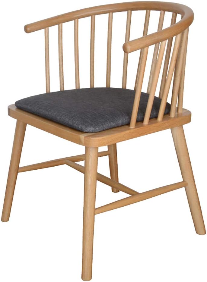 ADEIEGE Solid wood dining chair desk stool circle chair cafe princess