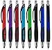 Stylus Pens - 2 in 1 Touch Screen & Writing Pen, Sensitive Stylus Tip - For Your iPad, iPhone, Nook, Samsung Galaxy & More - Assorted Colors, 8 pack