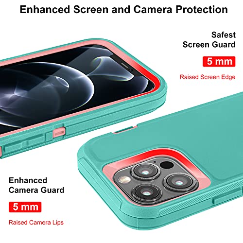 FulSoulComM Compatible with iPhone 13 Pro Case Heavy Duty, Full-Body Protection Rugged Case Shockproof/Drop/Dust Proof 3-Layers Military Grade Defender Protective Case for iPhone 13 Pro 5G 6.1\