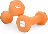 KAYMAN Neoprene Dumbbells Set Anti Slip Hex Edges Water Resistant 1–10kg