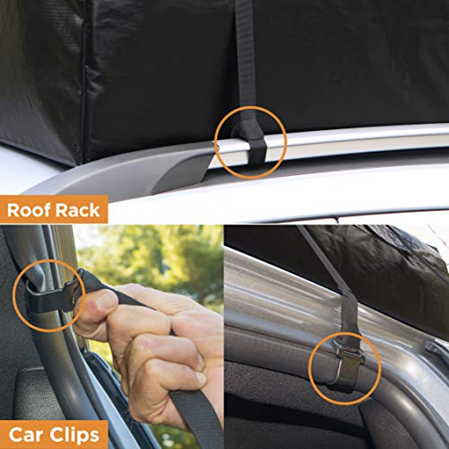 Rightline Gear Ace 1 Car Top Carrier, 12 cu ft, Weatherproof, Attaches With or Without Roof Rack