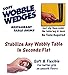 Wobble Wedges Flexible Plastic Shims - Leveling Shims for Home Improvement, Furniture Levelers, Table, and Toilet for Leveling - Made in USA Plastic Wedges Shim for Appliances (Black, 300-Pack)