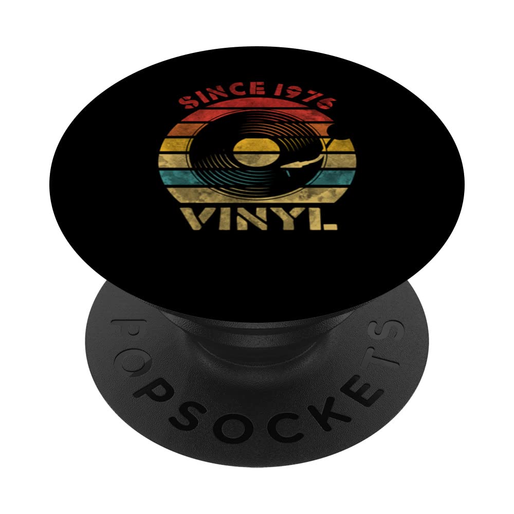 Since 1976 Vinyl Retro Record Vintage Music PopSockets Swappable PopGrip