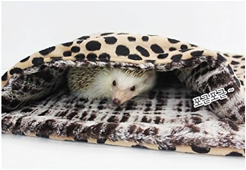 (Leopard Printed) Fur Blanket for Hedgehogs, Hamsters, Guinea-pigs and Small Animals. Can Be Used As a Bedding or Blanket.