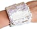 MERMAID PILLOW CO. Magic Sequin Unicorn Bracelet w/Iridescent and Silver Reversible Sequins & Velvet Lining