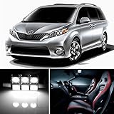 21pcs LED Premium Xenon White Light Interior Package Deal for Toyota Sienna 2011-2016