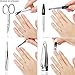 Manicure set men made in Solingen Germany - Mens nail grooming kit for professional care, stainless steel nail cutter, scissors, clippers, sapphire file and tweezers in a black leather case