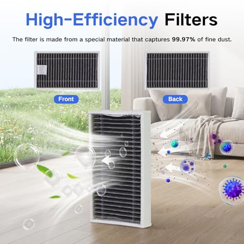 T90 Accessories for Ecovacs Deebot T90 Omni,T90 Pro Omni,X12 Pro,X12 Pro Omni Vacuum Cleaner, 1 Main Brush, 1 Roll of Wipes, 4 Side Brushes, 4 HEPA Filters, 6 Bags