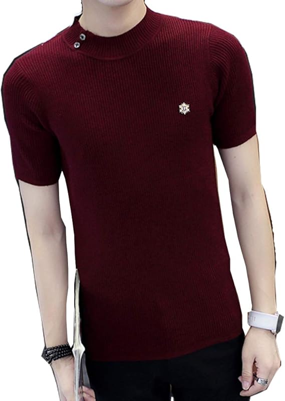 Amazon ネルロッソ ｔシャツ 半袖 サマーニット メンズ ハイネック ニット カットソー ニットソー ショートスリーブ 正規品 Cmx Tシャツ カットソー 通販