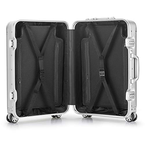YUEMAI Aluminum Alloy Luggage Hard Shell CarryOns with Spinner Wheels