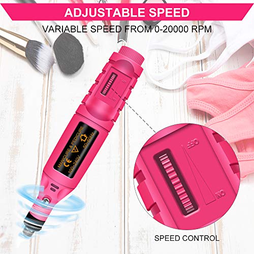 Electric Nail Drill, Acrylic Nail Tools, Professional Portable Electric Nail Kit, Pen Shape Finger Toe Nail Care, Electric Nail Polishing Machine, Nail File Nail Tips Manicure Pedicure Machine set - Thumbnail 5
