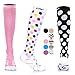 CPR Compression Socks for Women Men Nurses Compression Stockings for Woman Graduated Compression Sock 20 30 mmHg Knee High Nursing Travel Comfortable Compression Socks (Black Medium)