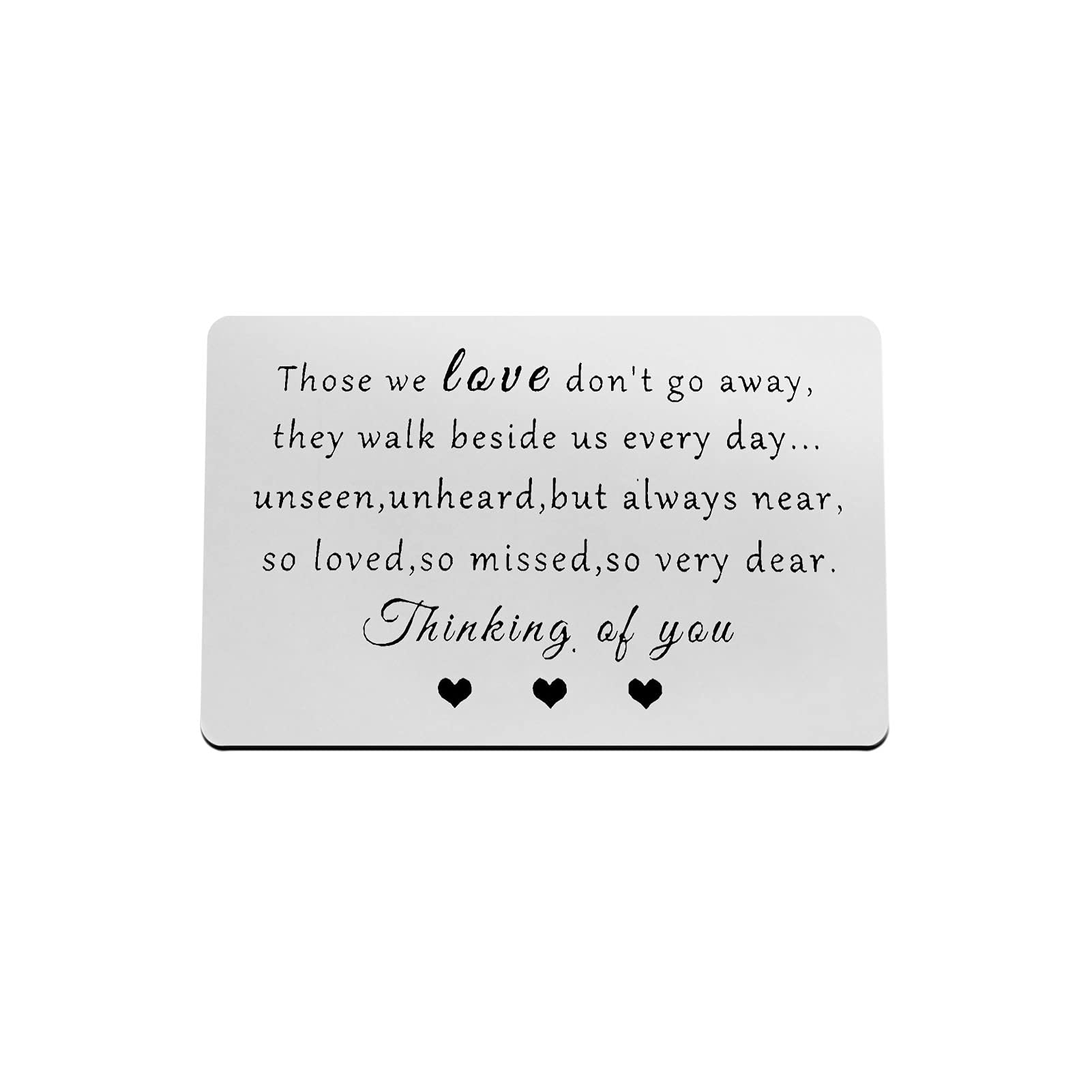 Sympathy Gifts Metal Wallet Insert Card Memorial Gift for Brother Bereavement Gift for Loss of Father Mother Condolence Gift Engraved Wallet Insert Card in Memory of Father Mother Remembrance Gift