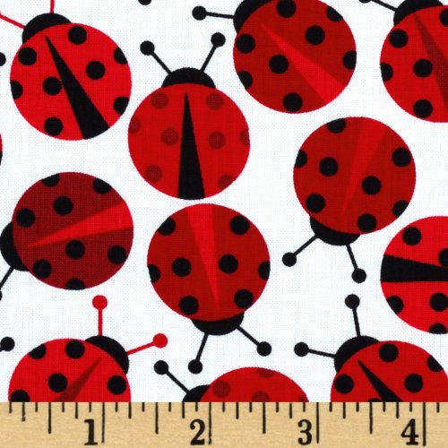 Ladybug Fabric by the Yard Kritters in the Mailbox Ladybug Fabrics