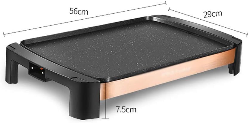 review zaizai Electric Indoor Grill Pot & Skillet,Versatile -Portable Barbecue Grill,Indoor BBQ Grill Smokeless Electric,1800W,Five Speeds,Adjustable Thermostat