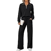 AUTOMET Womens Track Suits Set Sweatsuits Two Piece Outfits Lounge Sets Half Zip Lapel Sweatshirts Fall Fashion Clothes