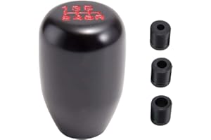 ilovo Shift Knob 6 Speed Manual Racing JDM Type-R 6 Speed Manual Gear Shift Knobs Replacement fit for Universal Most of Vehicle(Black)