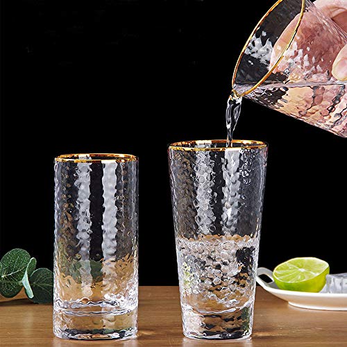 HARVESTFLY Trinkgläser aus Hochwertigem Glas, 2er Set, Wassergläser, dickwandige Saftgläser, geriffelte Gläser für… – Bild 4