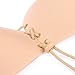 TinyWalnut Women's Strapless Self Adhesive Bra Push Up Invisible Backless Wing Shape with Drawstring