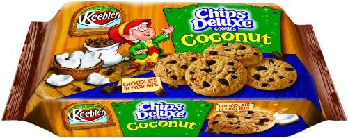 Chips Deluxe Cookies, Coconut, 18-Ounce Packages (Pack of 4)