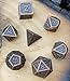 Ancient Copper Polyhedral Metal Dice Set - Set of 7 RPG Dice with Metal Case and Velvet Carrying Bag - by Iron Age