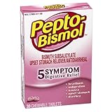 Pepto Bismol Orignial 5 Symptom Relief of 30 Chewable Tablets - 2 Pack (60 Tablets Total)