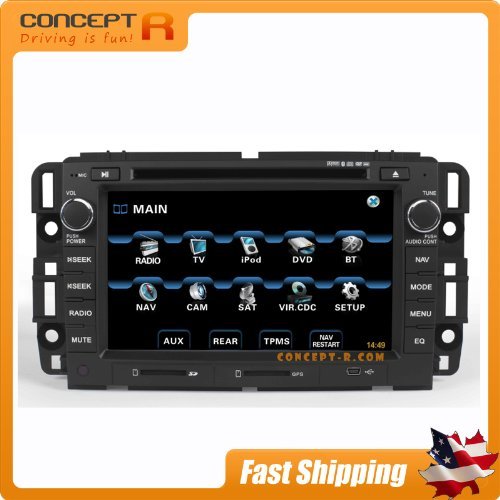 2007-13 Chevrolet Silverado 1500 2500HD 3500HD / Avalanche / Impala / Suburban 2009-2012 Traverse / Express 1500/2500/3500 In-dash Vehicle DVD GPS Navigation Stereo Satellite XM Bluetooth Hands-free Deck AV Receiver CD Player Stereo Astrium GEE-1102 SD USB FM AM iPod-Ready OEM Replacement Deck