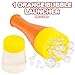 ArtCreativity Mini Blizzard Bubble Blower Set – 4-Pack Bubble Blasters with Bubble Mixture – Colorful Bubble Pipe Toys for Kids – Fun Summer Bubble Trumpet Set for Outdoor Play and Party Favors