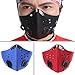 Activated Carbon N99 PM2.5 Dust Mask Anti Pollution Safety Half Face Mask Sports Mask with Filter Cotton Sheet and Valves for Cycling, Running