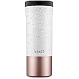 Ello Miri Vacuum Insulated Stainless Steel Travel Coffee Mug - Travel Tea Mug, 16 oz, Speckle Rosegold