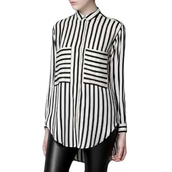 LOCOMO Women Black White Big Pocket Vertical Horizontal ...