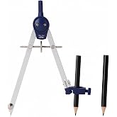 Mr. Pen- Metal Geometry Compass, Center-Wheel Design | Precision Drafting Compass with Pencil for School &amp; Technical Drawing, Draws Circles up to 11 Inches Diameter