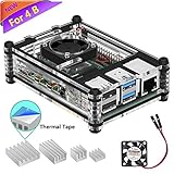 iUniker Raspberry Pi 4b Case, Raspberry Pi 4 Case with Fan Raspberry Pi Heatsink Raspberry Pi Fan Raspberry Pi Case for Raspberry 4 Model B/Pi 4b (Clear-C)