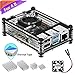 iUniker Raspberry Pi 3 B+ Case, Raspberry Pi Case With Fan Raspberry Pi Heatsink Raspberry Pi Fan for Raspberry Pi 3 B+ & Compatible with Raspberry Pi 3 Model B, Pi 2 Model B, Pi B+ (Black&Clear)