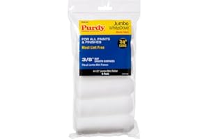 Purdy 140624612 Jumbo Mini White Dove Roller Replacements, 6-Pack, 4-1/2 inch x 3/8 inch nap