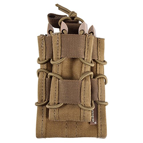 EMERSONGEAR Double Decker Mag Pouch Multicamo Airsoft AK47 M4 M16 Molle Tactical Pouch Clip For Vest Belt EM6346 (CB)
