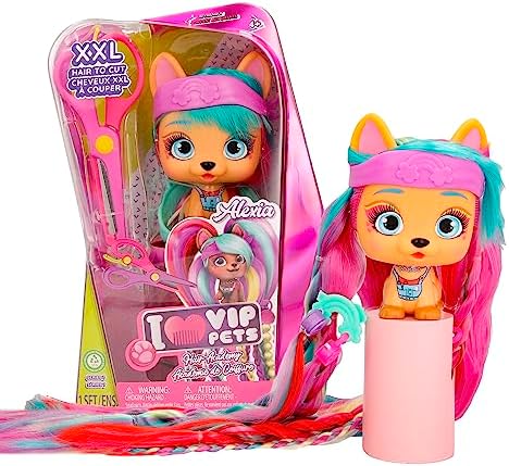 Hair Academy Alexia - Cachorrinhos colecionáveis com cabelo XXL para pentear, cortar e fazer extensões de cabelo - Presente ideal para RAPAZES e RAPARIGAS com 4 anos ou mais — foto 1 de 7