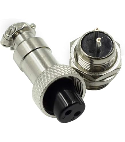 2345aです。アクセサリー2点 Amazon.com: Hxchen 2 Pin Metal Male Female Panel Connector 16mm