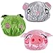 kilofly 3pc Fun Cute Animal Shower Caps for Kids Reusable Waterproof Bath Hat Set