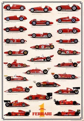 Poster Ferrari F1 Art Print (68.58 x 99.06 cm)
