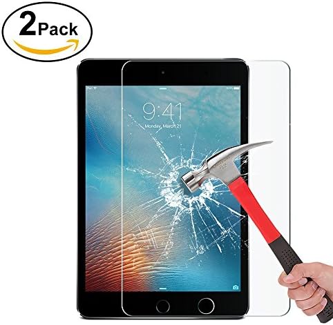 [2 pack] iPad 9.7" (2018 &amp; 2017) / iPad Pro 9.7 / iPad Air 2 / iPad Air Screen Protector, Fotech Tempered Glass Screen Protector – Ultra Clear / 2.5D Round Edge / Scratch Resistant