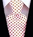 Scott Allan Collection Orange and White Ties for Men - Jacquard Woven checkered Necktie - Orange Wedding Ties for Groom