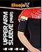 Besjex Sports Compression Upper Arm Sleeve for Men & Women - Short arm Sleeves for Cycling, Running, Basketball, Baseball, Football, Golf, Athletic - Helps for Pain Relief & Injury Recovery (1 Pair)