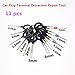 Kalolary 11Pcs/Set Terminal Removal Tools Car Electrical Cable Wiring Crimp Connector Pin Extractor Kit Car Repair Hand Tool Set Plug Key