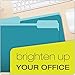 Pendaflex Two-Tone Color File Folders, Letter Size, 1/3 Cut, Teal, 100 Per box (152 1/3 TEA)