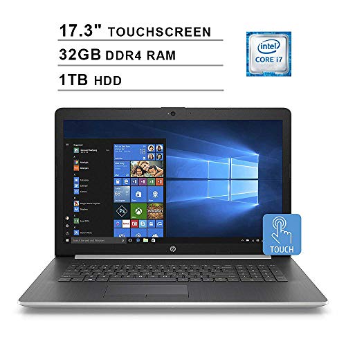 2019 HP Pavilion Newest 17 17.3 Inch HD+ SVA Touchscreen Laptop (Intel Quad Core i7-8565U up to 4.6 GHz, 32GB RAM, 1TB HDD, Intel UHD Graphics 620, DVD, Bluetooth, WiFi, HDMI, Windows 10)